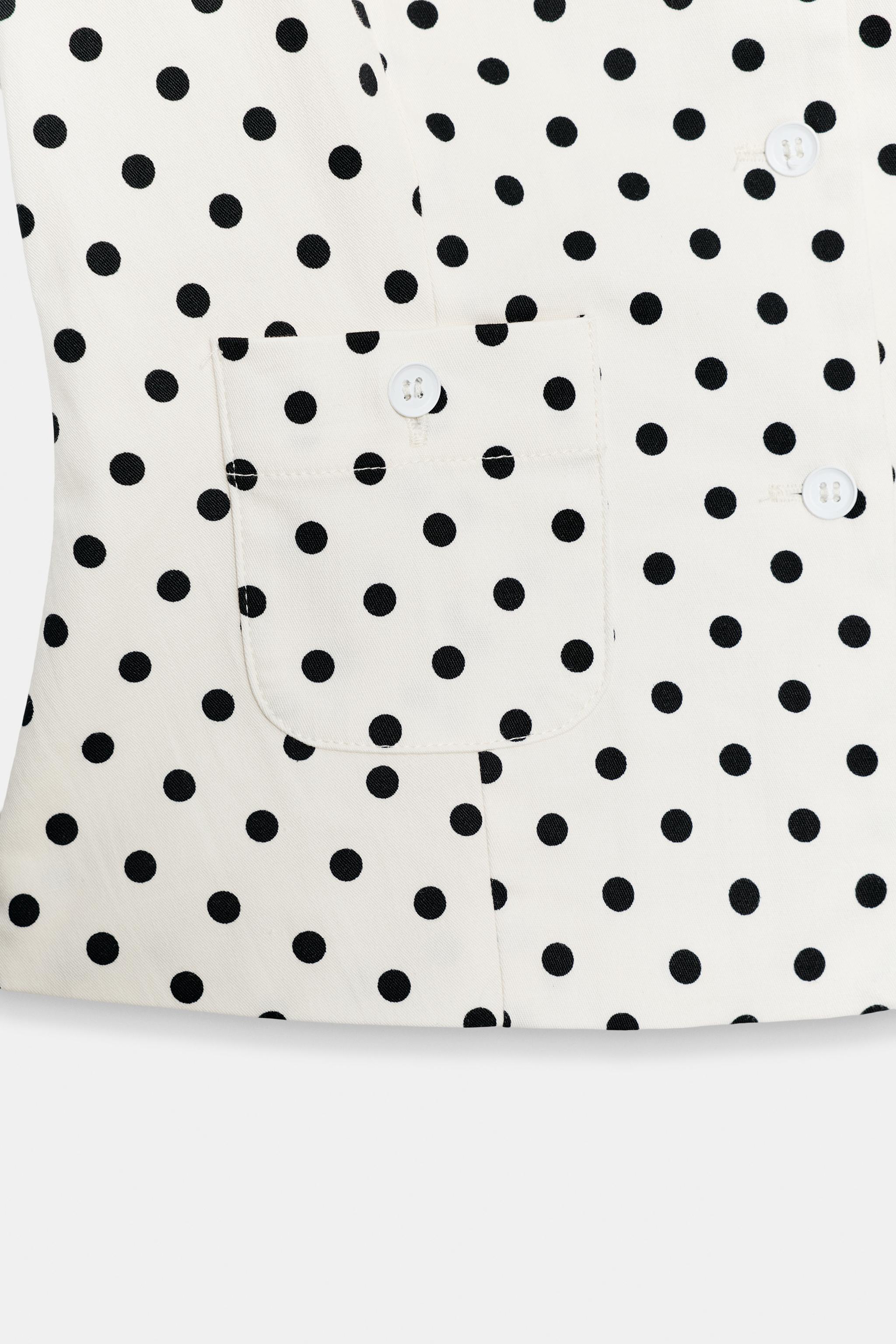 POLKA DOT POPLIN POCKET TOP